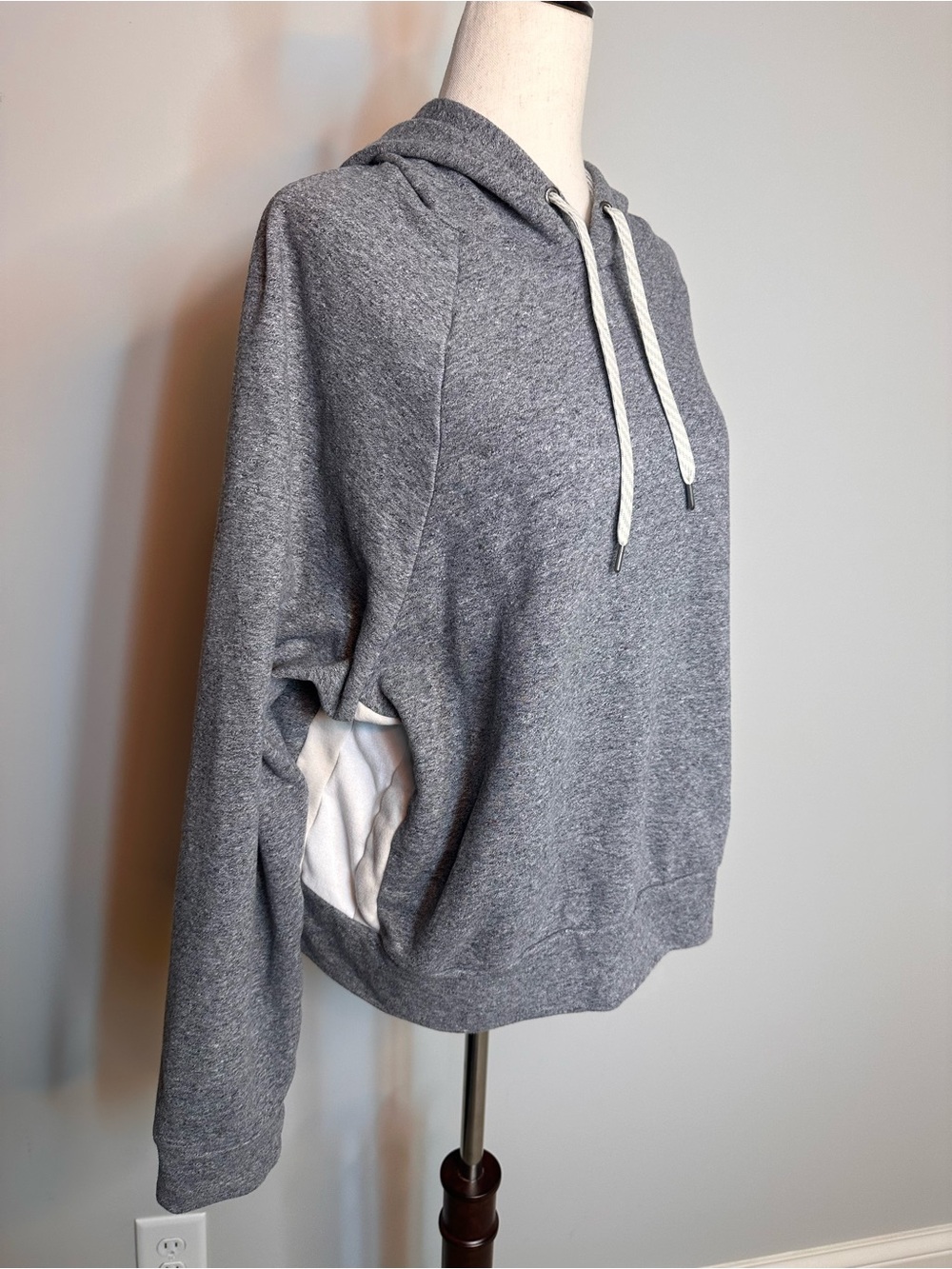 Sz M Vuori Colorblock Hoodie in heather grey - Picture 2 of 9